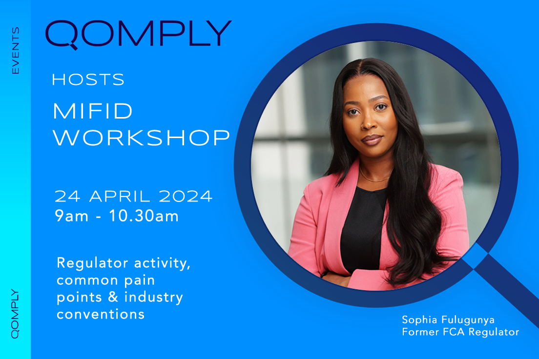 Register for Qomply MiFID Workshop Event on MiFID - 24 April 2024